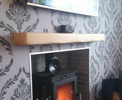 Solid oak mantel beam - solid,