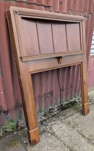 Large wooden fireplace - wooden,