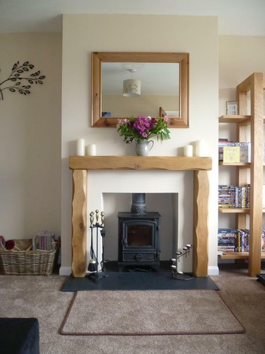 Oak beam fire surround - beam,