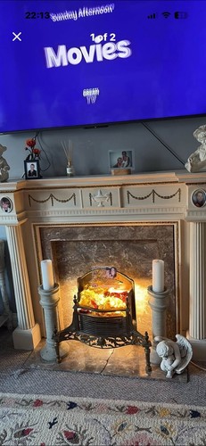 Wooden fireplace with surround - wooden,