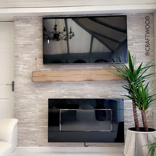 Fireplace solid oak mantle - solid,