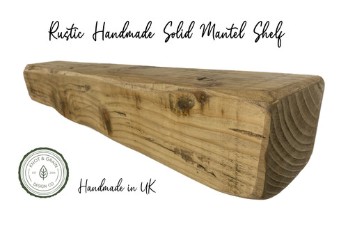 Wooden mantel rustic - mantel,