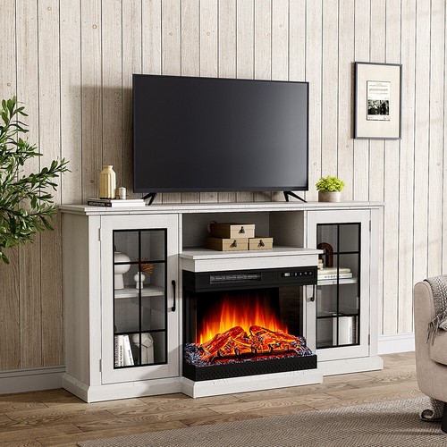 Led electric fireplace - led, with