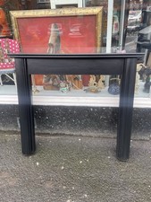 Black Wooden Fireplace