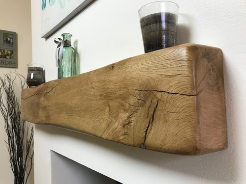 Solid oak mantel beam - oak,